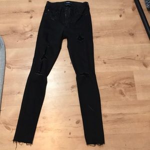 Black high-rise jeans